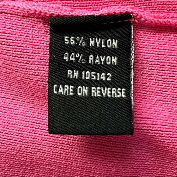 4/$20 💖 Venini Pink Knit Sweater – 3/4 Sleeve Scoop Neck – XL - Picture 3 of 4